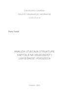 prikaz prve stranice dokumenta Analiza utjecaja strukture kapitala na vrijednost i uspješnost poduzeća