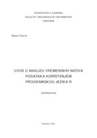 prikaz prve stranice dokumenta Uvod u analizu vremenskih nizova podataka korištenjem programskog jezika R