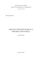 prikaz prve stranice dokumenta Analiza trgovine na malo u Republici Hrvatskoj