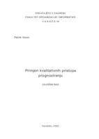 prikaz prve stranice dokumenta Primjeri kvalitativnih pristupa prognoziranju