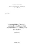 prikaz prve stranice dokumenta Osiguravanje kvalitete korisničkih sučelja kroz prototipiranje i automatsko testiranje