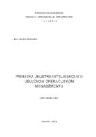 prikaz prve stranice dokumenta Primjena umjetne inteligencije u uslužnom operacijskom menadžmentu