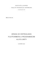 prikaz prve stranice dokumenta Izrada vertikalnog platformera u programskom alatu Unity