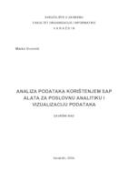 prikaz prve stranice dokumenta Analiza podataka korištenjem SAP alata za poslovnu analitiku i vizualizaciju podataka