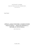prikaz prve stranice dokumenta Upravljanje rizicima u bankovnom poslovanju – analiza banaka u Republici Hrvatskoj
