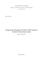 prikaz prve stranice dokumenta Integracija  iSupplier portala i ERP sustava Oracle E-Buisness Suite