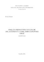 Poveznica na dokument Analiza indikatora socijalne uključenosti u zemljama Europske unije